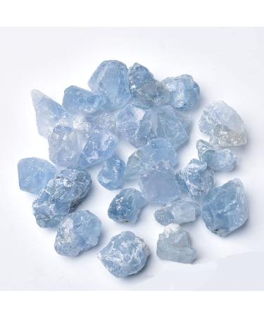 50/100g Rough Blue Celestite Raw Rock Natural Quartz Crystal Gemstone Minerals Specimen 50g Full of Texture (Size : 100g)