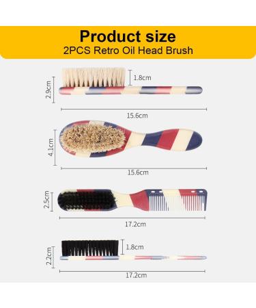 DEZP 2 PCS Sleek Bun Brush & Beard Comb - Nylon Wool Brush for All Beard Balms & Oils | International Shipping - Buy Online on GoSupps.com