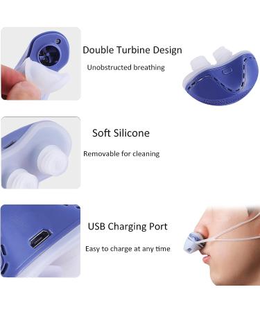 Cindiat Electric Anti-Snoring Device with Silicone Fixation Belt - Stop Snoring Solution for Men and Women (Blue) - Buy Online on GoSupps.com