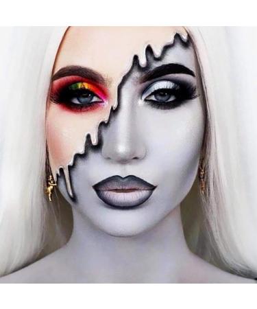 Mysense Light Gray Face & Body Paint 0.6oz - Non-Toxic Washable Cream Makeup for Adults Halloween Costume, SFX Cosplay & Goth Raven Look - Buy Online on GoSupps.com
