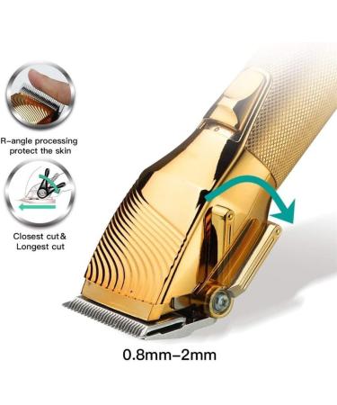 Hair Clippers for Men Electric Barber Professional Barber Clipper Barber Supplies Cordless Men's Hair Clipper with LED Display USB Charging Gold - Buy Online on GoSupps.com