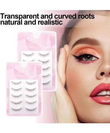 10pairs Fake Eyelashes Eyelashes Natural Look False Lashes Fluffy Wispy Fake Eyelashes Strip Lashes Short Cat Eye Lashes for Beginner Eye Makeup(Black) - Buy Online on GoSupps.com