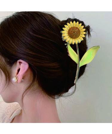 minkissy Sunflower Hair Clips: Fashion Flower Shaped Claw Clips Nonslip Large Claw Hair Clamps Hair Barrettes for Thin Hair Thick Hair - Buy Online on GoSupps.com
