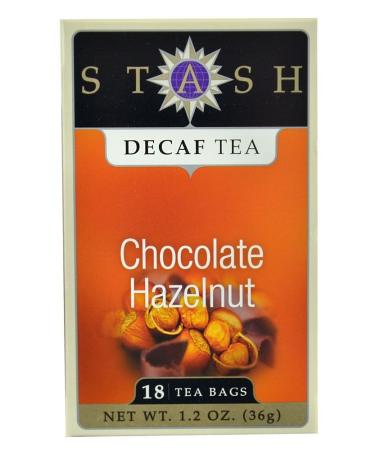Stash Tea Black Tea Decaf Chocolate Hazelnut 18 Tea Bags 1.2 oz (36 g)