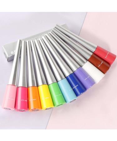 EONFAVE Liquid Eyeliner Matte 2 Color Liquid Eyeliner Stick Quick Drying & Waterproof High Pigmentation & Candy Color Eye Makeup Smooth Line & Fine Feather Blue + White - Buy Online on GoSupps.com