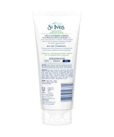 St. Ives Fresh Skin Apricot Scrub 6 Oz (Pack of 3) - Oil-Free & Invigorating - Buy Online on GoSupps.com