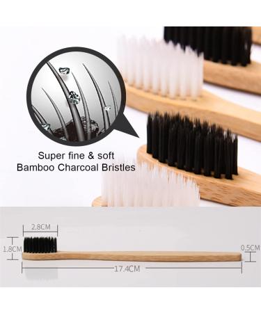 Buy Luliyldj Bamboo Toothbrush Set - 6 Eco-Friendly Brushes | Personalized Design & Sustainable Packaging - Buy Online on GoSupps.com