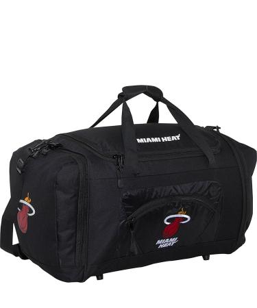 Officially Licensed NBA "Roadblock" Duffle Bag, Multi Color, 13" x 20" x 11.5" Miami Heat