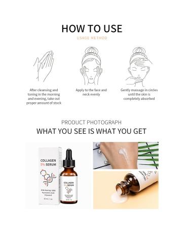 5% Collagen Serum Anti Aging Serum for Women with Collagen and Matrixyl 3000 Skin Tightening Helps Lift Plump & Firm Sagging Skin for Face 1 Fl Oz - Buy Online on GoSupps.com