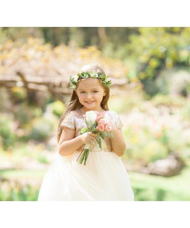 Green Leaf Crown for Bridal Hair Accessories - Bohemian Floral Headband for Wedding, Birthday, Party - Buy Online on GoSupps.com