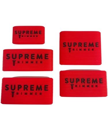 Clipper Grip SGR50 Professional Barber Grippers by Supreme Trimmer | 5 Piece Non-Slip Clipper Grips Barber Sleeve for Clipper Trimmer & Shaver | Red - Buy Online on GoSupps.com