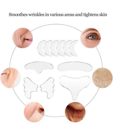Face Anti Wrinkle Stickers Silicone Reusable Anti Wrinkle Stickers Eye Forehead Neck Chest Stickers - Buy Online on GoSupps.com