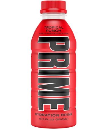 Prime Hydration Drink Variety Pack (16.9oz 6pk) Blue Raspberry Tropical Punch With V2U Custom Koozie - Buy Online on GoSupps.com