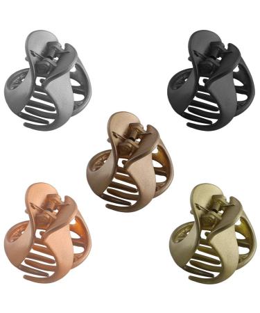 Ho2nle 5pcs hair clip Hair clip women hair gripper vintage acrylic clips hair grinder irregular slipproof hairpin 6cm hair clips hair jewelry for women girls (5 colors)
