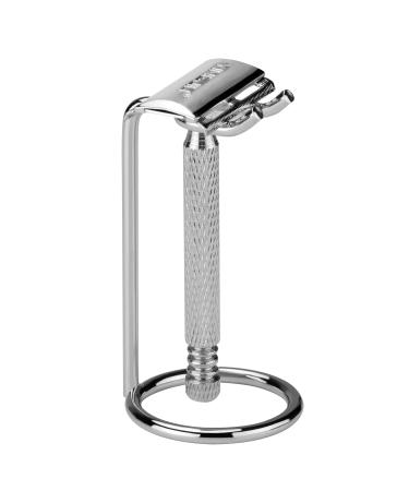 Linkidea 2-Pack Stainless Steel Razor & Brush Holder Stand - Deluxe Non-Slip Base - Buy Online on GoSupps.com