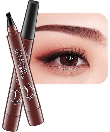 Eye Brow Pencil - Four Forked Eyebrow Pencil Waterproof Eyebrow Makeup for Natural-Looking Brows Parties Daily Use Dating Pochy Red Brown - Buy Online on GoSupps.com