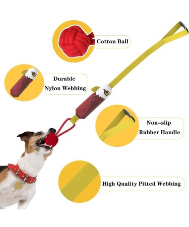 Tug of War Dog Toy Interactive Dog Rope Chew Toy with Strong Handle Indestructible Squeaky Dog Tug Toy for Small Medium & Large Dogs - Buy Online on GoSupps.com