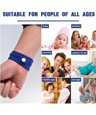 Buy LZKHEH Acupressure Bracelet (2 Pairs) Anti-Evil Unit for Adults & Kids Travel Sickness Relief Blue & Gray - Buy Online on GoSupps.com