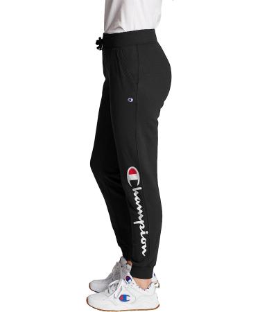Champion Women's Powerblend Fleece Joggers - Medium Black | Jogger Sweatpants for Women - Buy Online on GoSupps.com