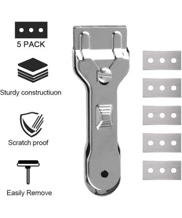 Premium Stainless Steel Window Glass Cleaning Scrubber with Replacement Cutters | Versatile Stain Remover for Windows Glass & Shower Doors | International Shipping - Buy Online on GoSupps.com