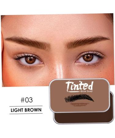 Eyebrow Soap Kit Long Lasting Eyebrow Shaping Wax with Brow Trimmer Brush Brown - Buy Online on GoSupps.com