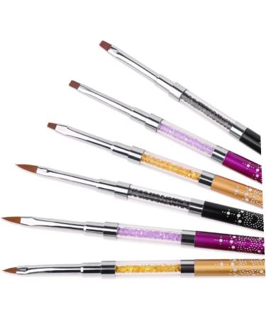 FRCOLOR Nails Kits Nail Dotting Tool Nail Drawing Kit Nail Art Tool Kit Nail Art Liner Nail Salon Kit Nail Builder Brush Nail Brush Manicure Kit Flat Brush Pen Nail Pen Crystal medium Black - Buy Online on GoSupps.com