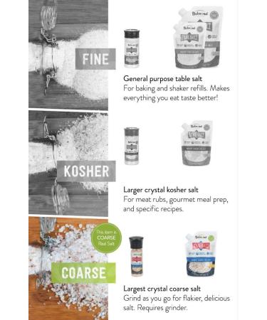 Redmond Real Sea Salt - 16oz Natural Unrefined Gluten-Free Coarse Salt - Buy Online on GoSupps.com
