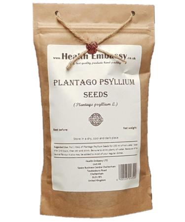 Plantago Psyllium Seeds | Plantago Psyllium L | Psyllium Noir Graine | Health Embassy (100g)