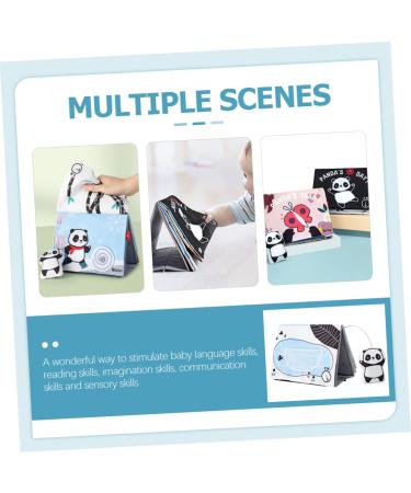 IFANLANDOR Panda Desk Calendar Cloth Book - Baby Mirror Toy and Puzzle Books for Babies 0-6 Months - Children's Animal Cognition Book - Handcrafted Cloth Baby Books and Toys - Buy Online on GoSupps.com