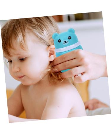 POPETPOP 2pcs Body Powder Box Small Containers Body Talcum Lovely Bear Baby Powder Case Child Cartoon Bracket Blue 10x7cm - Buy Online on GoSupps.com