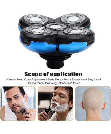 T tes de lame de rasoir 5 t tes de rechange pour barbe facile installer t te de rasoir lectrique pour t te et visage (couleur : bleu) - Buy Online on GoSupps.com