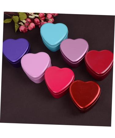 Healeved 15pcs Box Boxes Metal Tin Container Portable Fashion Candy Case Candy Box Heart-shaped Jar 9*9*4.5cm Pink - Buy Online on GoSupps.com