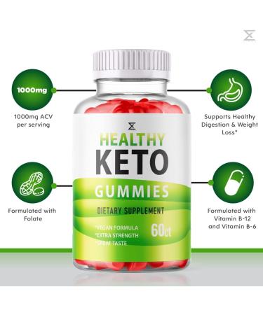 3 Pack Healthy Keto Gummies for Advanced Weight Loss - Extra Strength Gummy Supplement for Belly Fat & Shark AVC - 180 Gummies - Buy Online on GoSupps.com