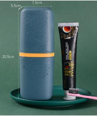 Toyocc Portable Travel Washbecher & Toothbrush Storage Box Set - Ivory White Dental Cylinder & Mouthwash Cup for International Shipping - Buy Online on GoSupps.com