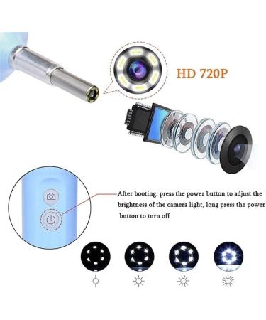 Marycan WiFi Ear Wax Removal Tool | 720P HD Ear Camera | 6 LED Lights | LCD Screen | Safe Ear Cleaner for Kids & Adults - Blue - Buy Online on GoSupps.com