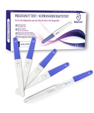 Pregnancy test early test 5 pieces pregnancy test early stick high precise 10 miu/ml early test pregnancy test early detect hcg-aa - Buy Online on GoSupps.com
