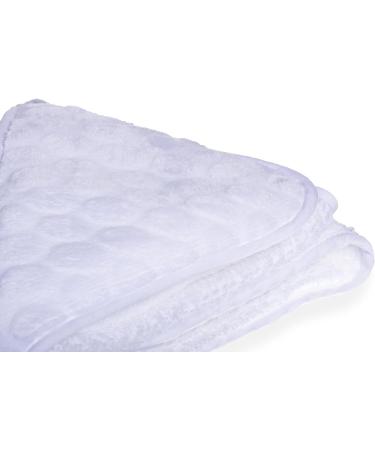 Clair de Lune Marshmallow Hooded Baby Bath Towel - 75x75 cm White - Soft Cotton/Terry - Ideal for Bath Time - Buy Online on GoSupps.com