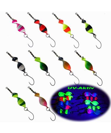 Njord Kalastus Measuring Usuality 2023 Spoons trout mega twist 10 pieces in Spoonbox |Trout fishing spoon set trout bait |Trout turn signal fishing trout |Trout Spinner Set Trout Spoon 4G - Buy Online on GoSupps.com