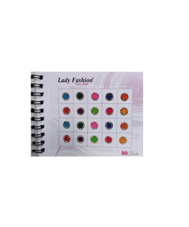 Lady Fashion Premium Spiral Book Round Multicolored Bindi with Crystals - Bridal Forehead Decor / Belly Decor / Stickers for crafts / Temporary Tattoo / Body Art / Jewel - Various Sizes (8mm - 80 Bindis) - Buy Online on GoSupps.com