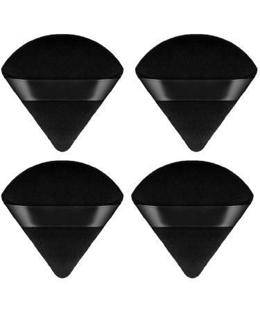 4 Pieces Triangular Powder Puff Makeup Sponges Made of Super-soft Velvet Designed for Contouring Eye and Corner for Loose Powder Setting Powder Blender Foundation Sponge Beauty Makeup Tool