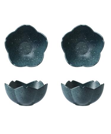 Fruit Bowl Snack Containers Soy Sauce Set Flower Shape Ceramic Appetizer Plate Dipping Bowl Mini Condiment Bowl Soy Sauce Vinegar Snack Salad Olive Oil Breakfast Bowls (Color : D) (A)
