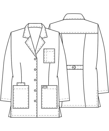 Cherokee Professionals Women's 32 Snap Front Lab Coat - Size X-Small, White - Buy Online on GoSupps.com