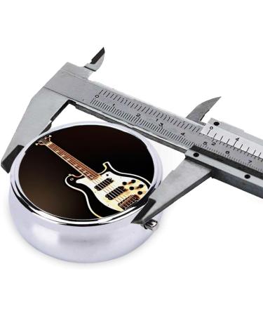 Black Guitar Portable Metal Pill Box - Mini 3-Compartment Organizer for Small Pills | Ideal for Travel & Easy Storage - Buy Online on GoSupps.com