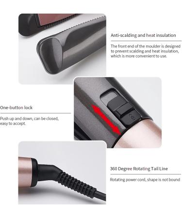 Yuehuam Hair Straightener and Curler 2 in 1 LCD Display Twisted Ceramic Plate Hair Straightening Iron Twist Flat Iron Curling Iron for Curl/or Straighten - Buy Online on GoSupps.com