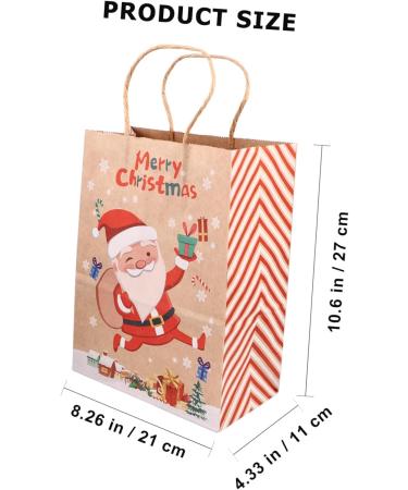 KOMBIUDA Xmas Treat Bags 1 Set 12 Pcs Christmas Tote Bag Candy Bags Wrapping Bags Packing Bag Paper Bag Kraft Paper 27X21X11CM Assorted Color - Buy Online on GoSupps.com