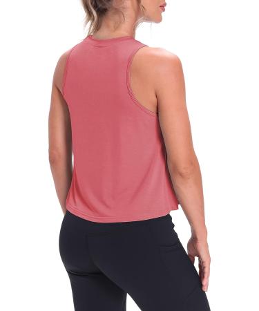 Mippo Women's Large Rose Crop Top - Flowy Workout Tank for Athletic Shirts - Buy Online on GoSupps.com