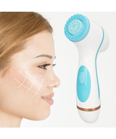 Facial Cleansing Brush Soft Silicone Brush Head Electric Face Scrubber with 3 Cleanser Heads 360 Degree Rotation Waterproof Face Brush Set for Deep Cleaning for Women & Men - Buy Online on GoSupps.com