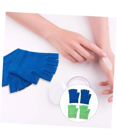 HAPINARY 2 Pairs Gel Gloves Hydrating Gloves Moisturizing Sleeping Gloves Skin Care Dry Skin Gloves Moisturizing Gloves Half Finger Moisturizing Hand Gloves Knitting Lotion Miss Daily Use 16X13X1CM - Buy Online on GoSupps.com