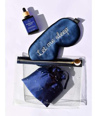 MOONLIT SKINCARE Silk Sleeping Eye Mask - 100% Mulberry Silk - Cute Luxury Mask for Sleep, Travel & Gifting - Buy Online on GoSupps.com