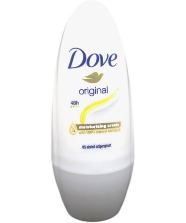 Dove Original Roll-On Antiperspirant Deodorant with 1/4 Moisturizing Cream Zero Stain 48 Hour Protection with Nourishing Oil Deodorant for Men and Women 4 Packs of 50ml - Buy Online on GoSupps.com
